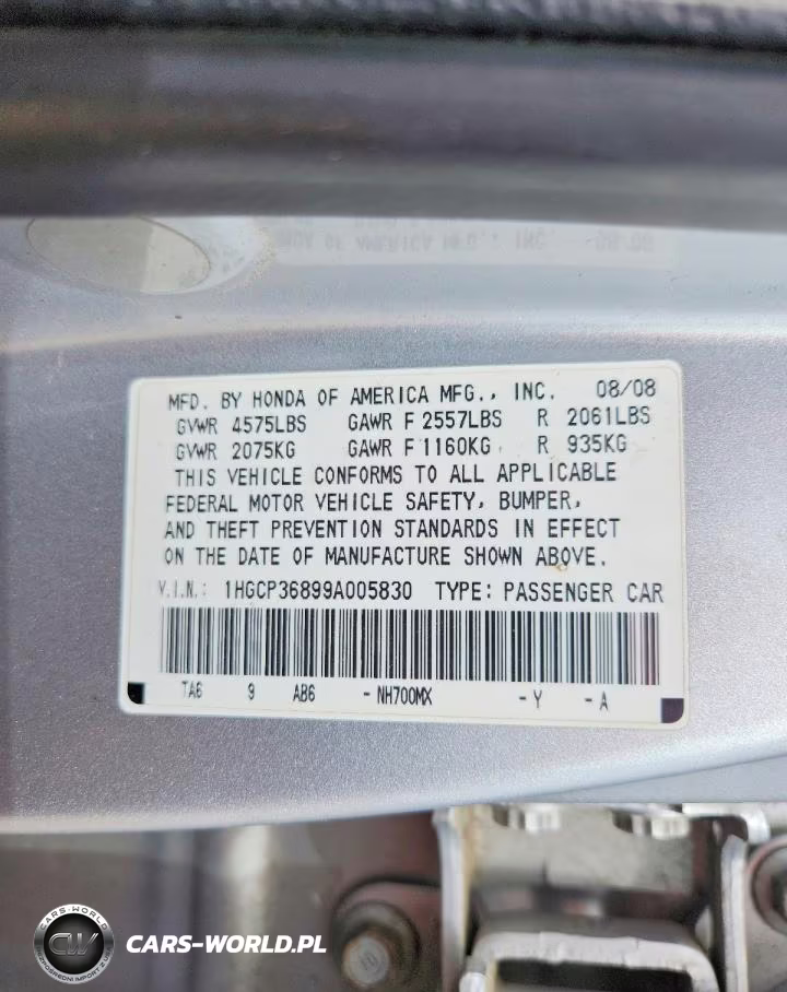 2009 Honda Accord Exl VIN:1HGCP36899A005830 - 13