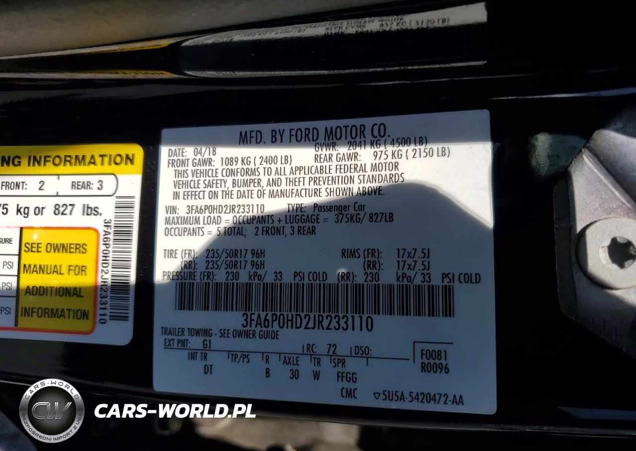 2018 Ford Fusion Se VIN:3FA6P0HD2JR233110 - 13