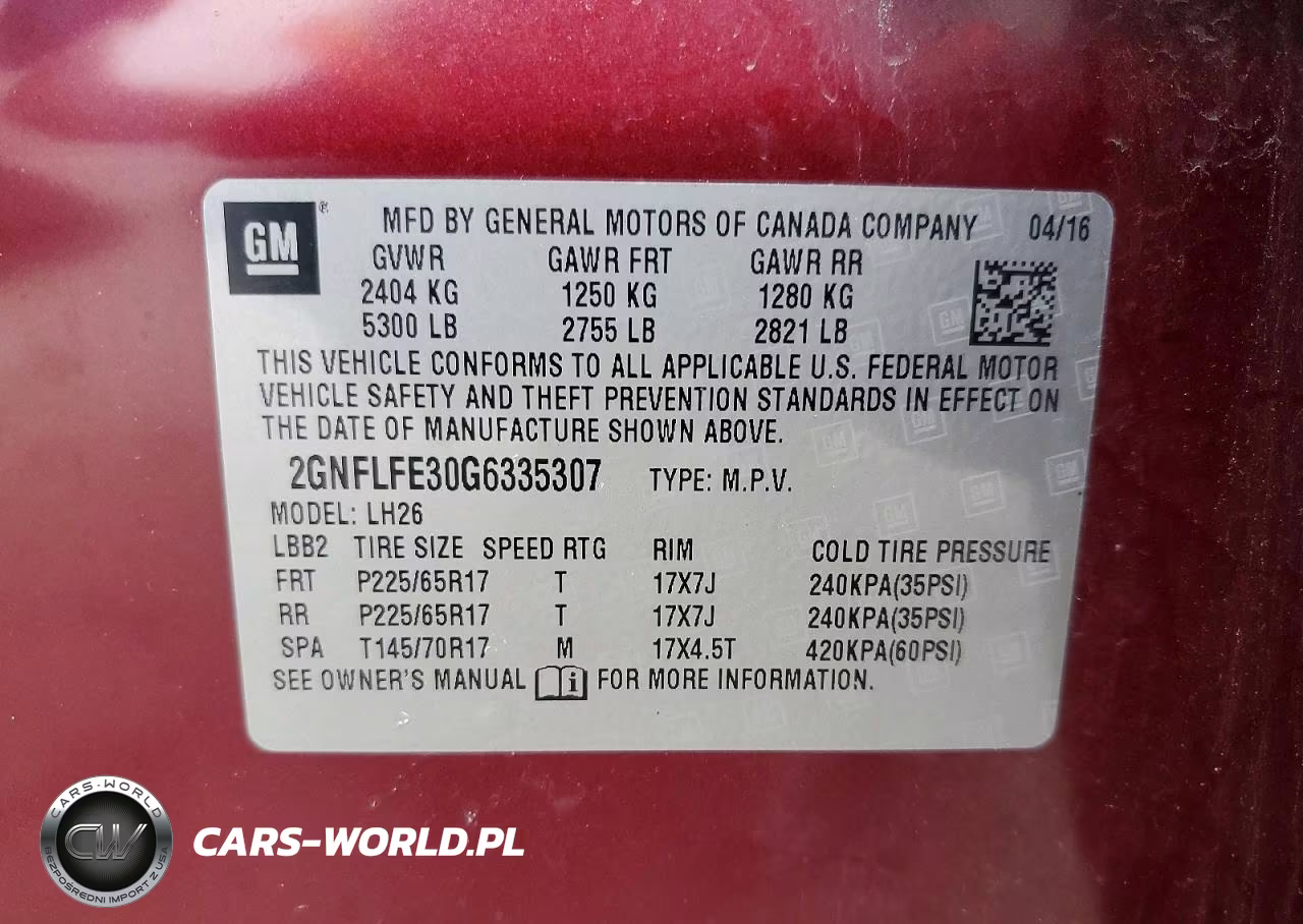 2016 Chevrolet Equinox Lt VIN:2GNFLFE30G6335307 - 13