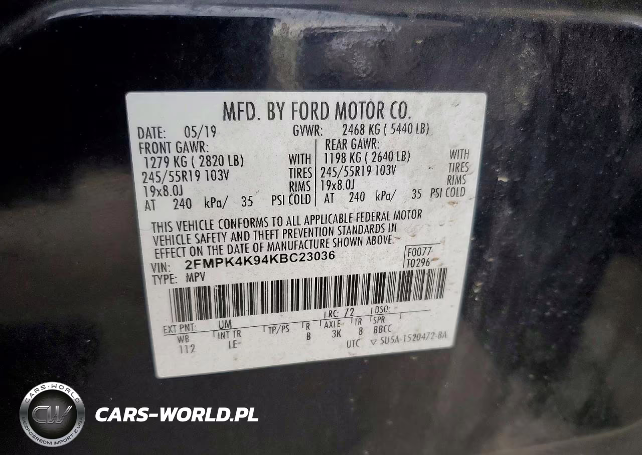 2019 Ford Edge Titanium VIN:2FMPK4K94KBC23036 - 13