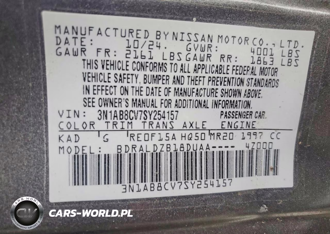 2025 Nissan Sentra Sv VIN:3N1AB8CV7SY254157 - 12