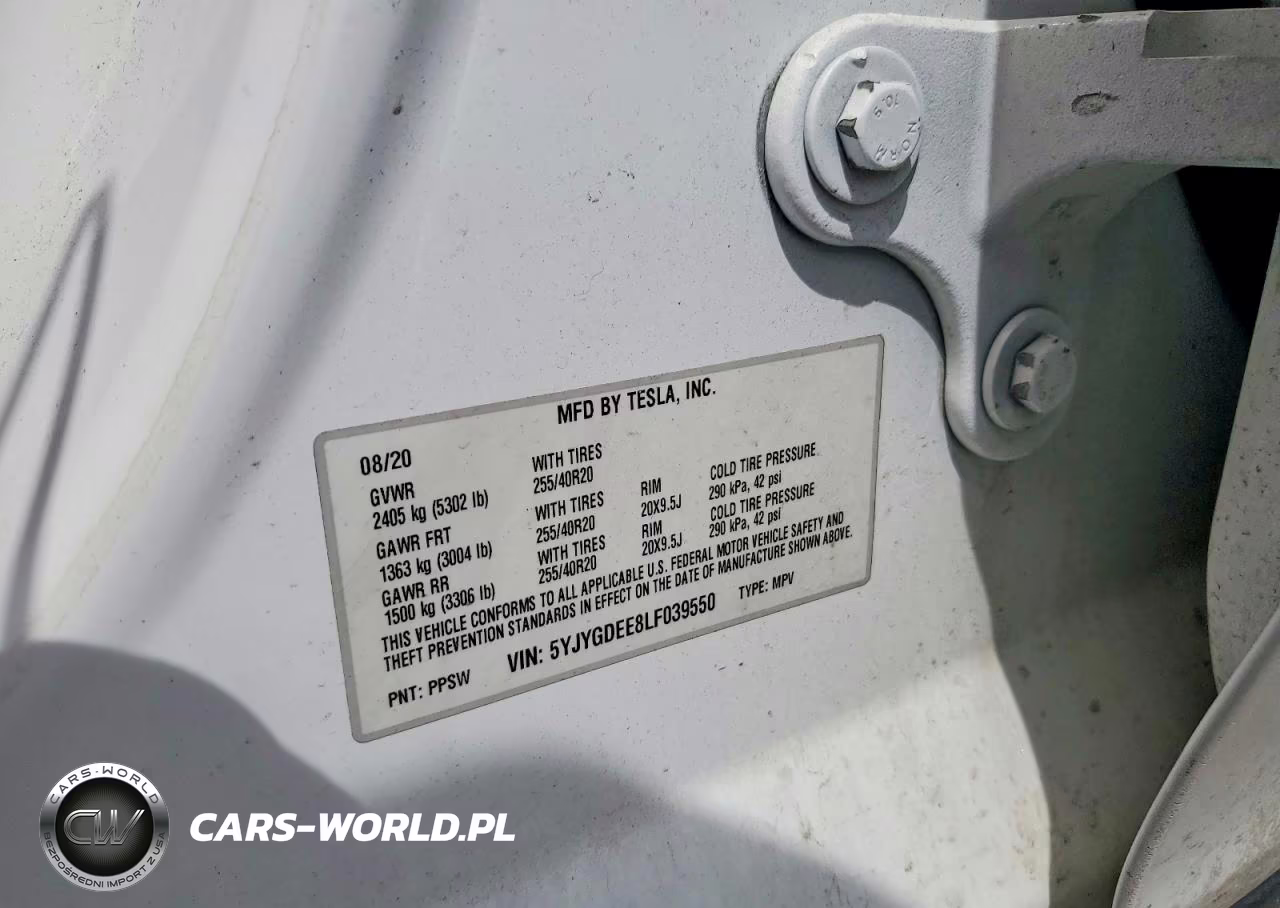 2020 Tesla Model Y VIN:5YJYGDEE8LF039550 - 12