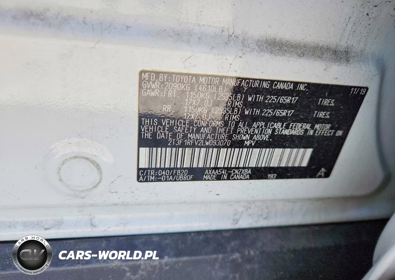 2020 Toyota Rav4 Le VIN:2T3F1RFV2LW093070 - 13