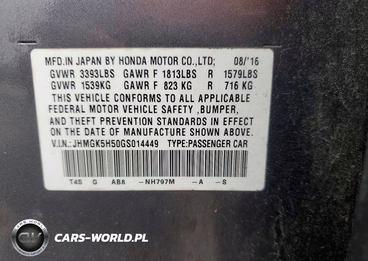 2016 Honda Fit Lx VIN:JHMGK5H50GS014449 - 12