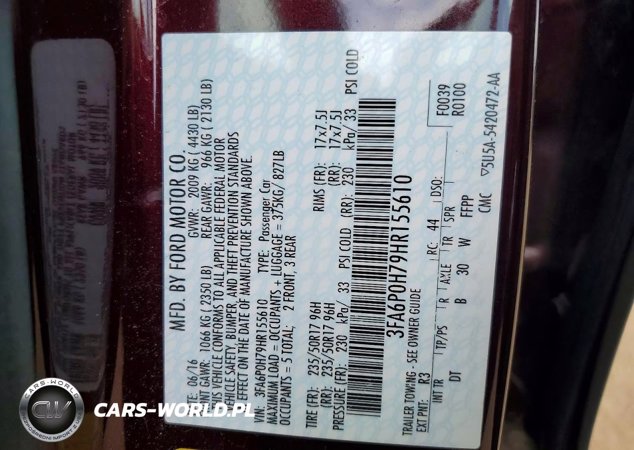2017 Ford Fusion Se VIN:3FA6P0H79HR155610 - 12