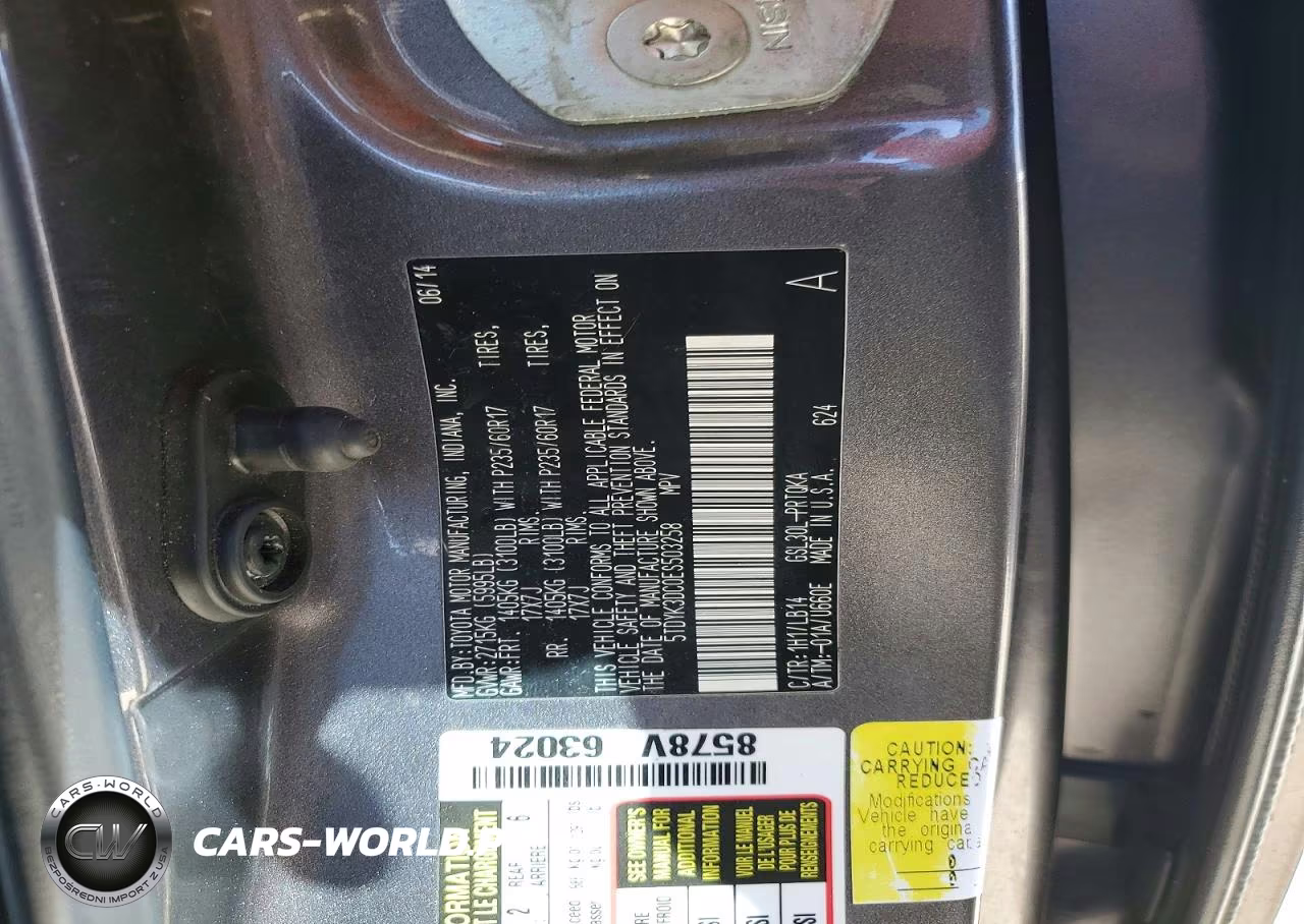 2014 Toyota Sienna Xle 8-Passenger VIN:5TDYK3DC0ES503258 - 13