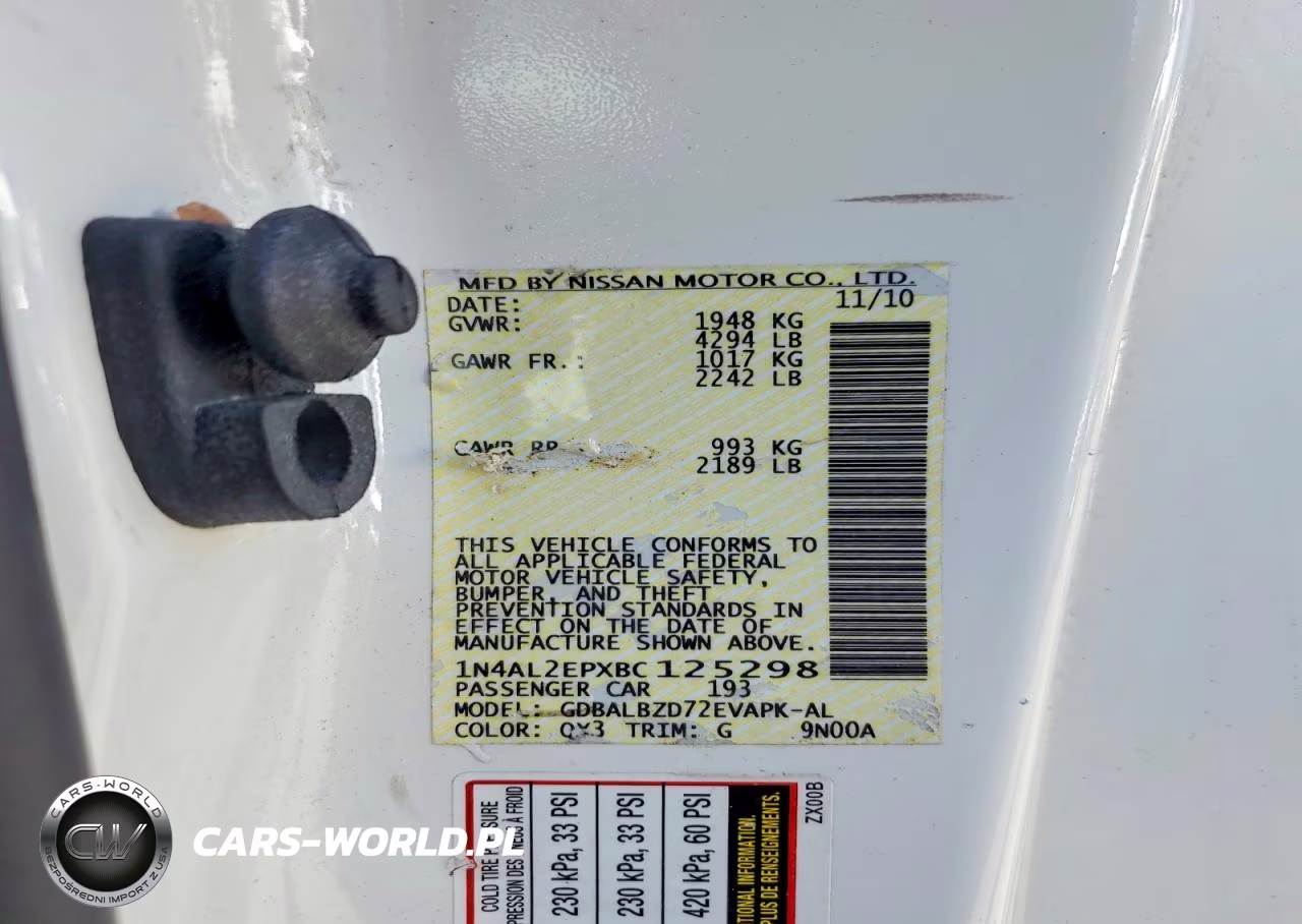 2011 Nissan Altima S VIN:1N4AL2EPXBC125298 - 12