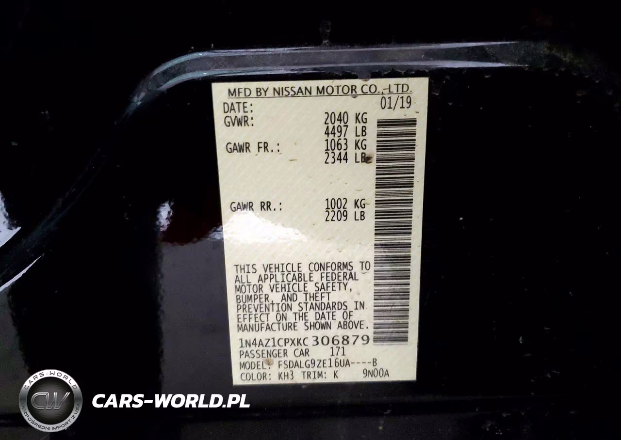 2019 Nissan Leaf Sl VIN:1N4AZ1CPXKC306879 - 12