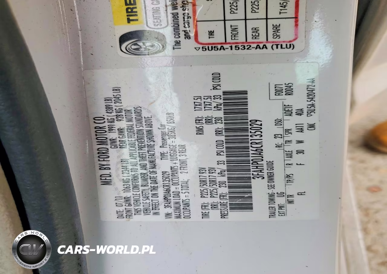 2012 Ford Fusion Sel VIN:3FAHP0JA6CR135029 - 12
