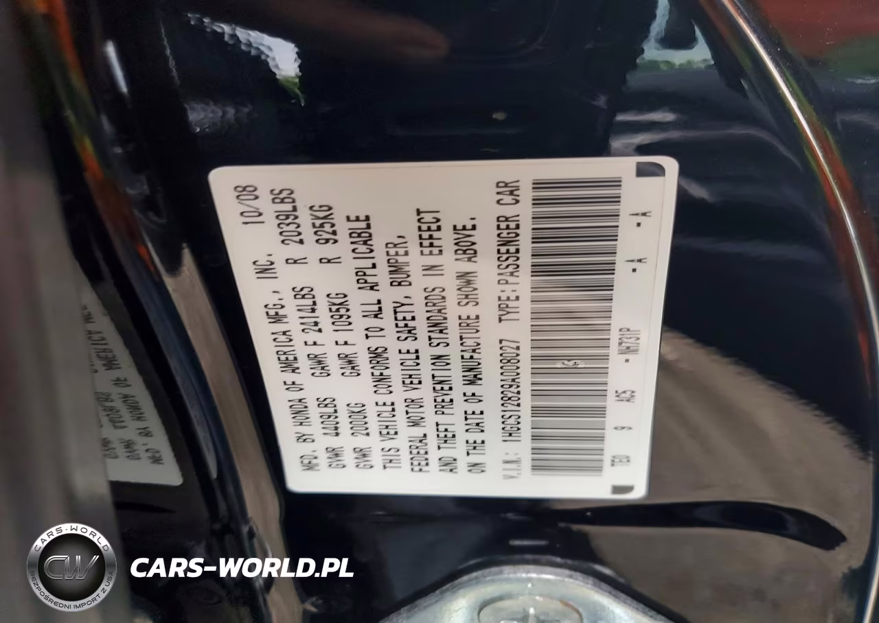 2009 Honda Accord Exl VIN:1HGCS12829A008027 - 12
