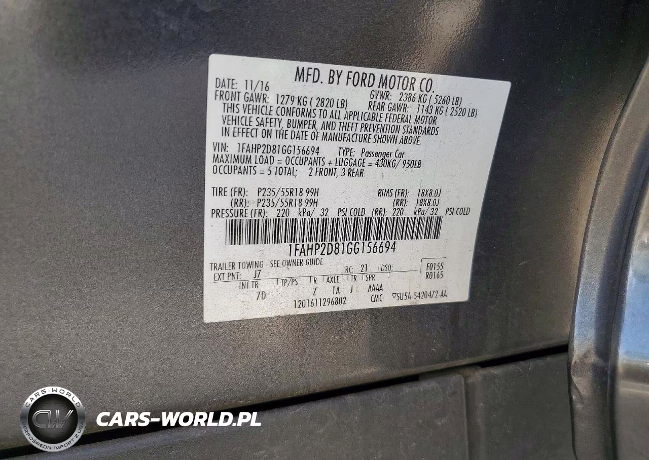 2016 Ford Taurus Se VIN:1FAHP2D81GG156694 - 12