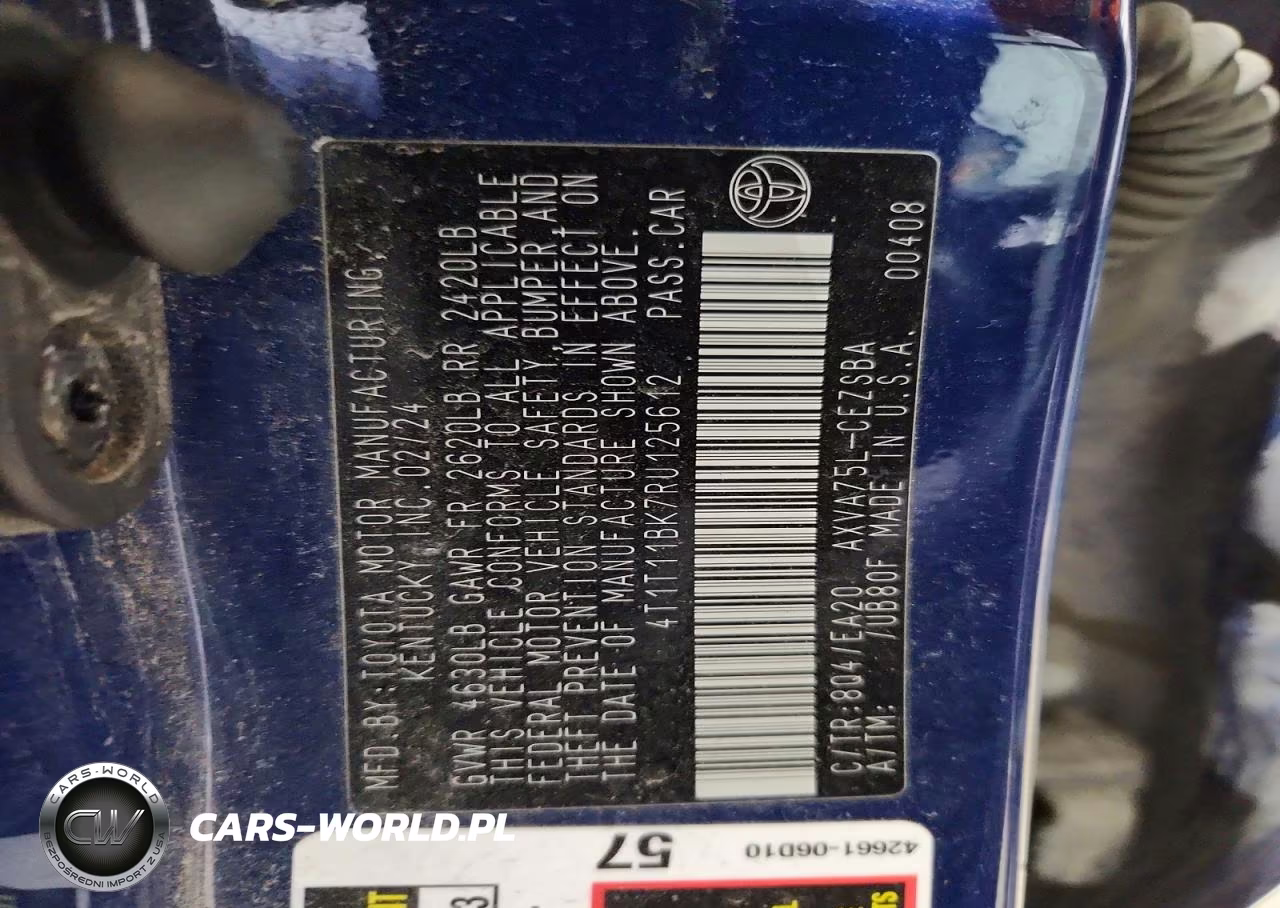 2024 Toyota Camry Se VIN:4T1T11BK7RU125612 - 12