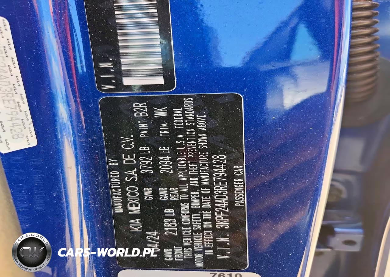 2024 Kia Forte Lxs VIN:3KPF24AD3RE794428 - 12