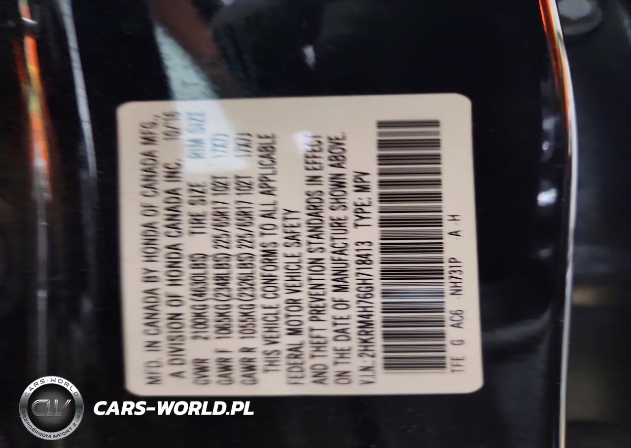 2016 Honda Cr-V Exl VIN:2HKRM4H76GH718413 - 13