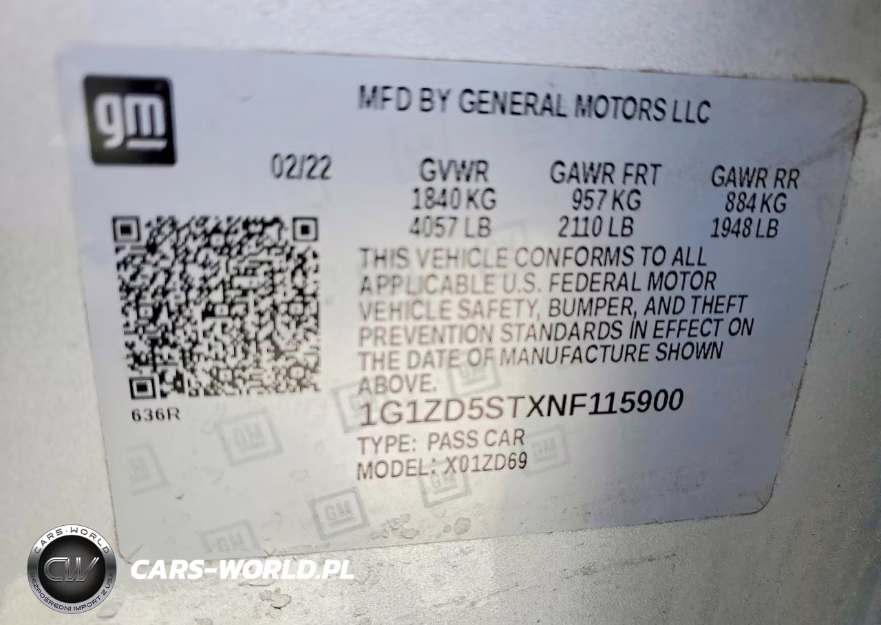 2022 Chevrolet Malibu Lt VIN:1G1ZD5STXNF115900 - 13