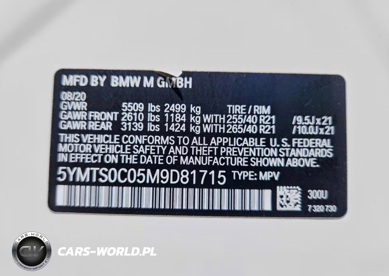 2021 BMW X3 M Competition VIN:5YMTS0C05M9D81715 - 14
