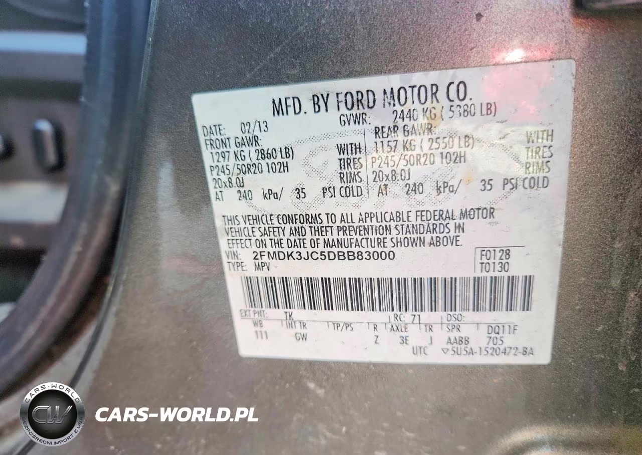 2013 Ford Edge Sel VIN:2FMDK3JC5DBB83000 - 13