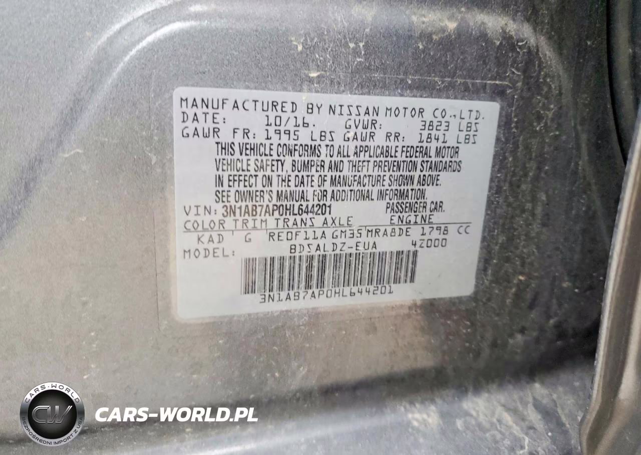 2017 Nissan Sentra Sv VIN:3N1AB7AP0HL644201 - 12