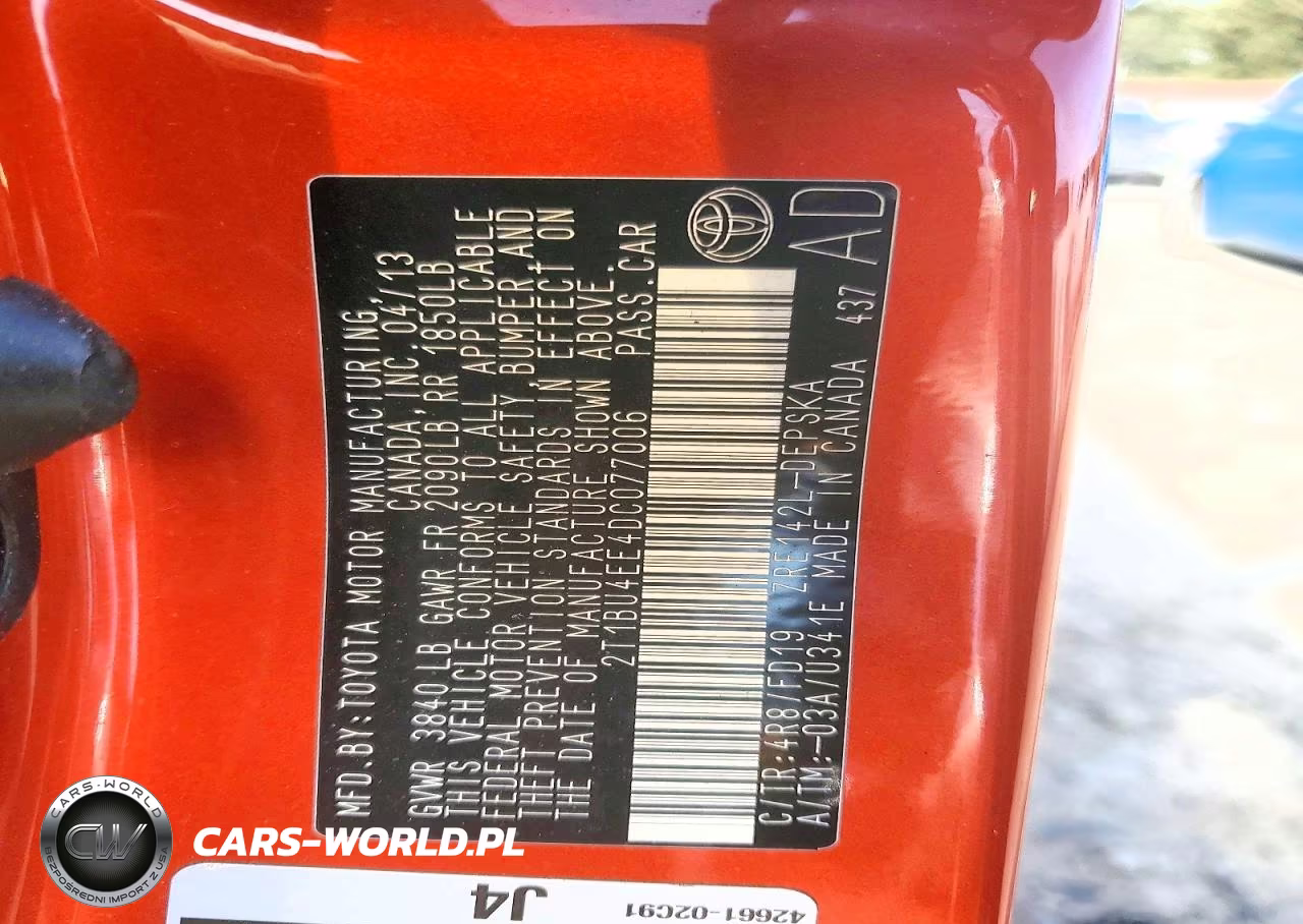 2013 Toyota Corolla S Special Edition VIN:2T1BU4EE4DC077006 - 13