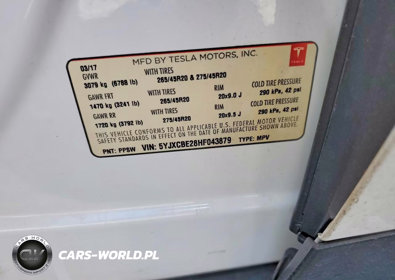 2017 Tesla X VIN:5YJXCBE28HF043879 - 14