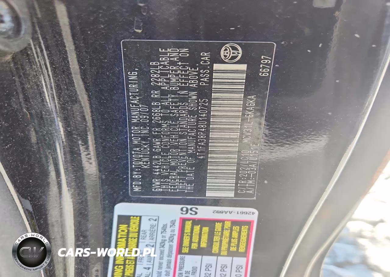 2008 Toyota Camry Solara Sle V6 VIN:4T1FA38P48U140725 - 12