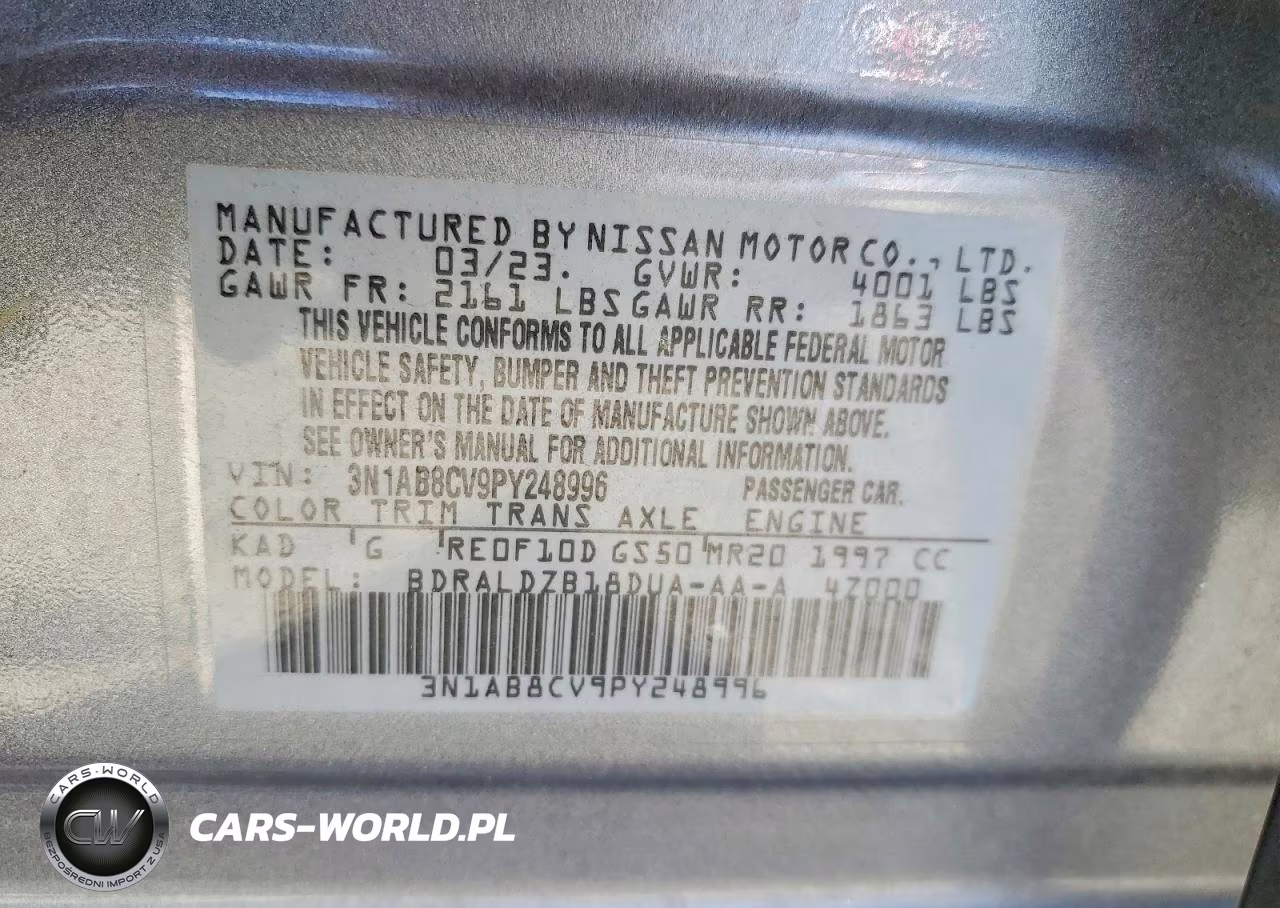 2023 Nissan Sentra Sv VIN:3N1AB8CV9PY248996 - 13