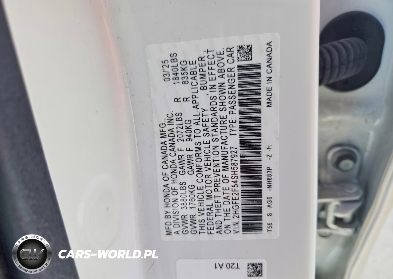 2025 Honda Civic Sport VIN:2HGFE2F54SH587927 - 13