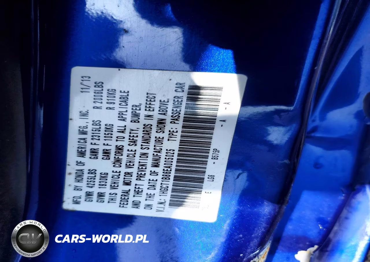 2014 Honda Accord Exl VIN:1HGCT1B86EA005025 - 12