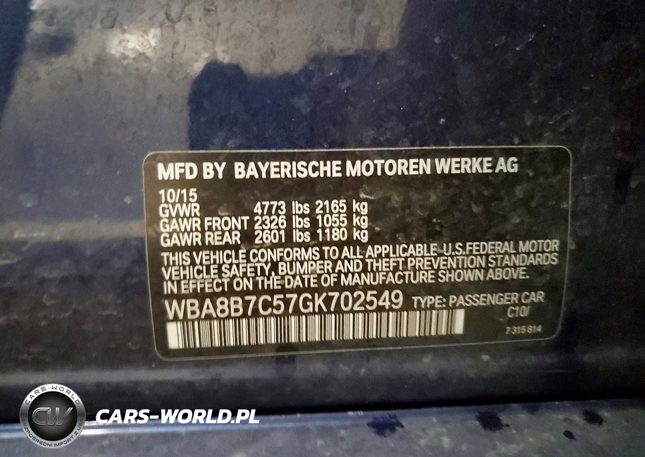 2016 BMW 340 Xi VIN:WBA8B7C57GK702549 - 12