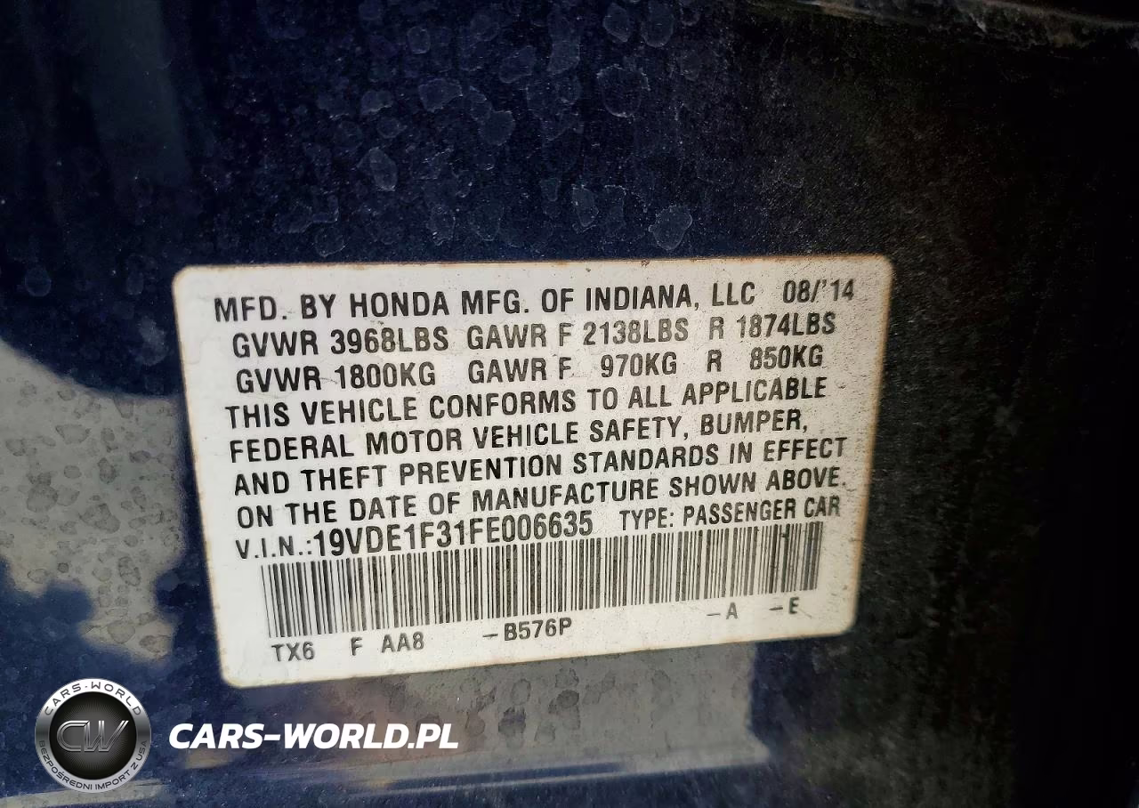 2015 Acura Ilx 20 VIN:19VDE1F31FE006635 - 12