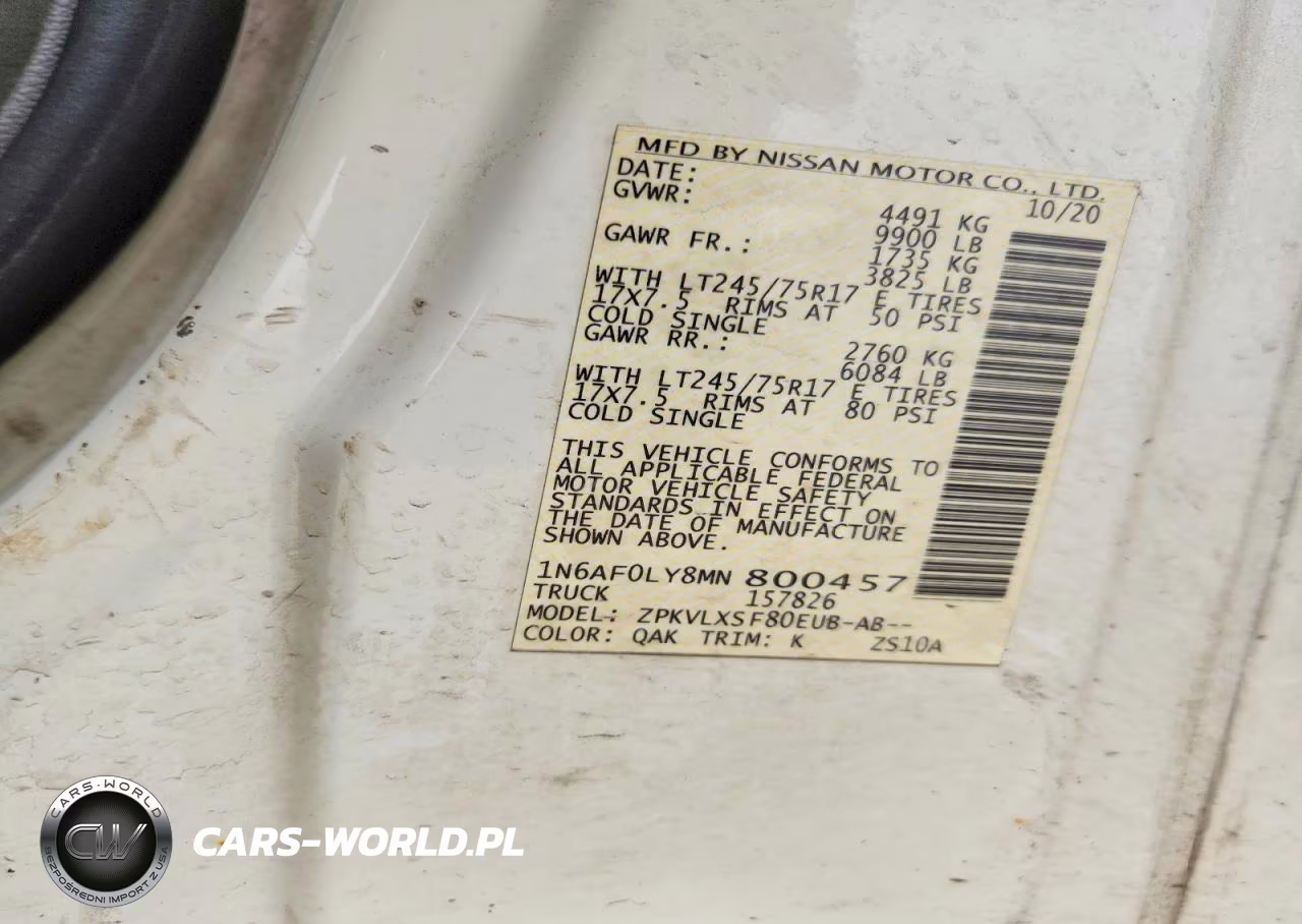 2021 Nissan Nv 3500 Hd Sv VIN:1N6AF0LY8MN800457 - 13