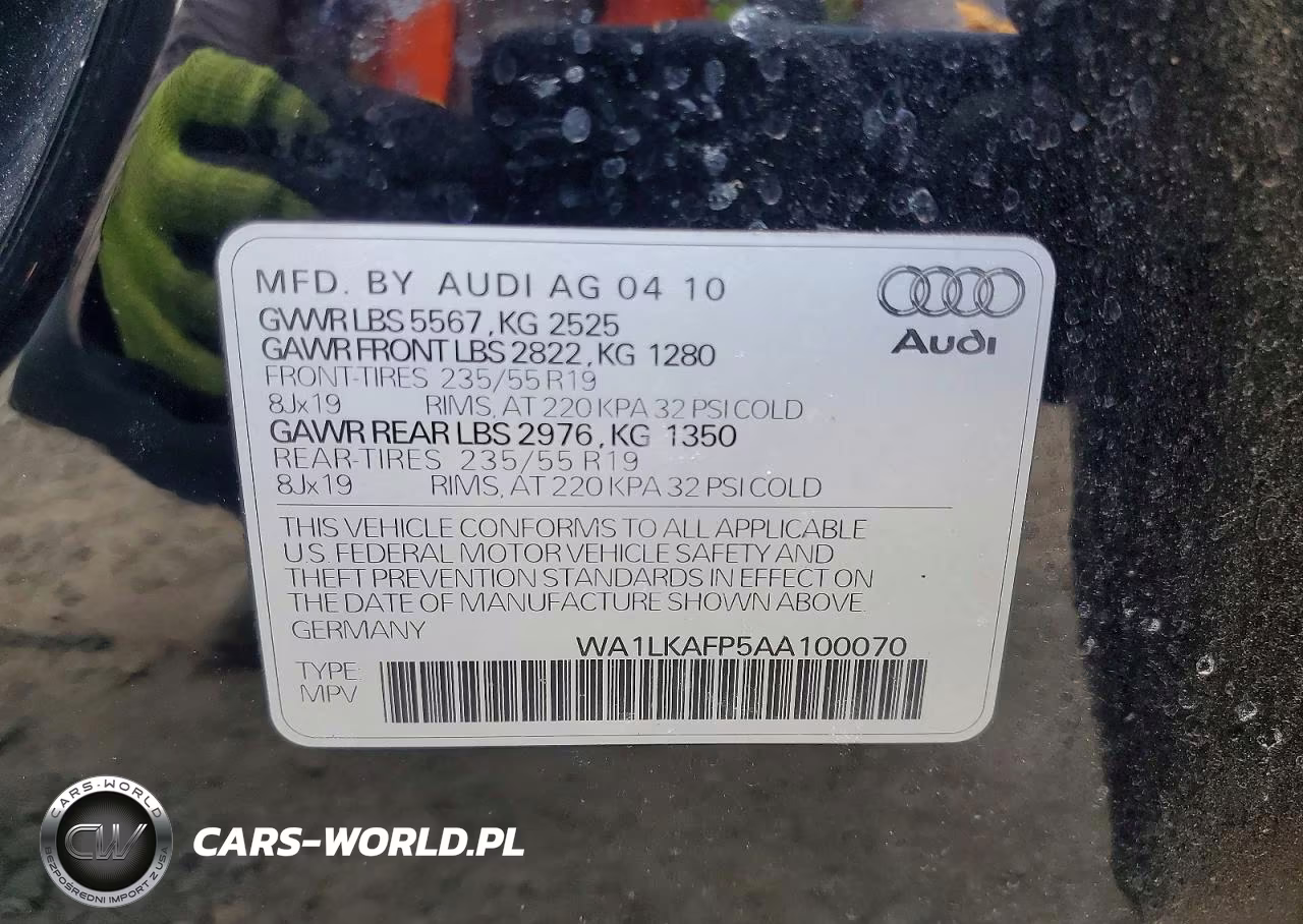 2010 Audi Q5 Premium Plus VIN:WA1LKAFP5AA100070 - 13