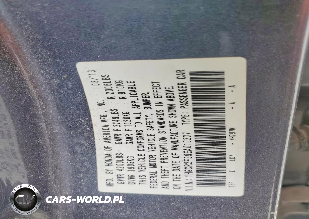 2014 Honda Accord Lx VIN:1HGCR2F39EA010237 - 13