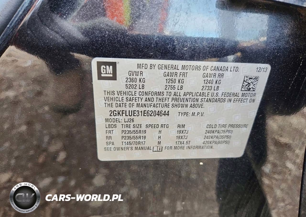 2014 GMC Terrain Denali VIN:2GKFLUE31E6204644 - 13
