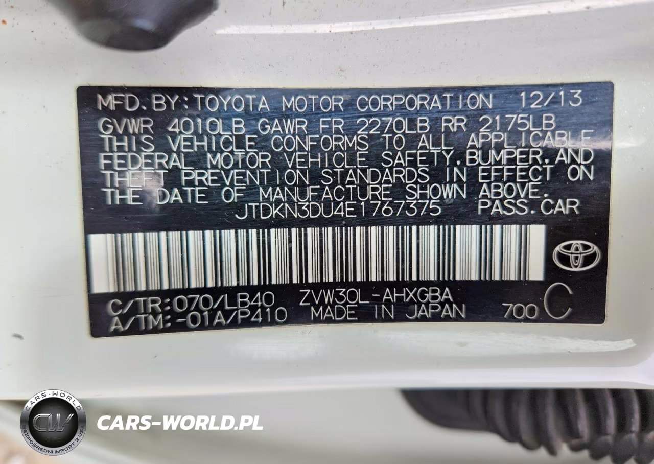 2014 Toyota Prius Four VIN:JTDKN3DU4E1767375 - 12