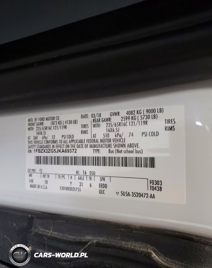 2018 Ford Transit T-350 VIN:1FBZX2ZG5JKA69372 - 13