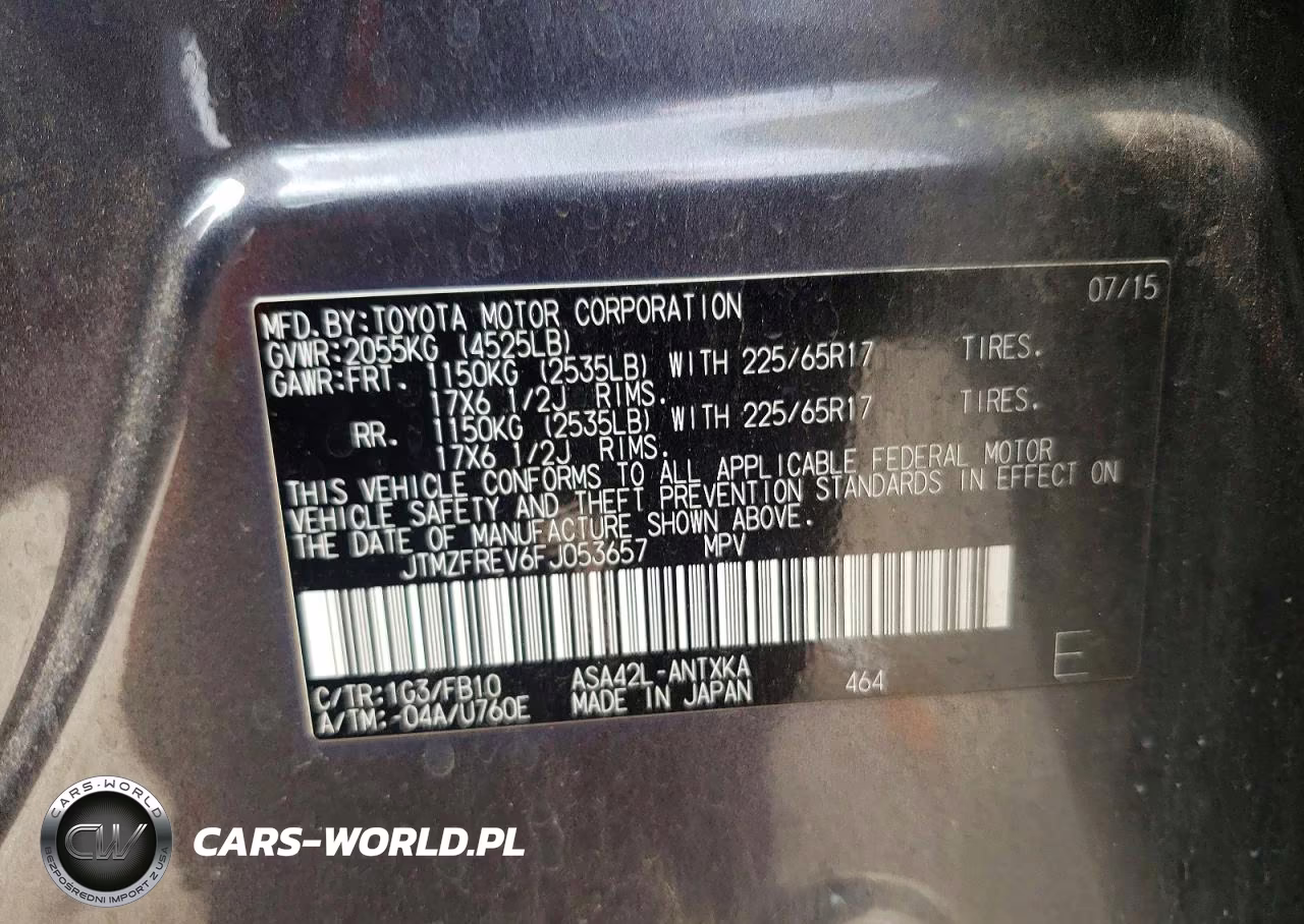 2015 Toyota Rav4 Le VIN:JTMZFREV6FJ053657 - 14
