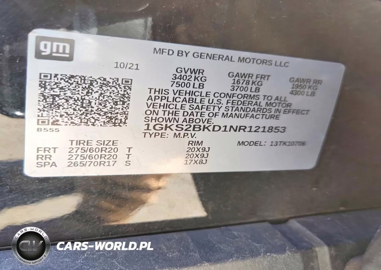 2022 GMC Yukon Slt VIN:1GKS2BKD1NR121853 - 13