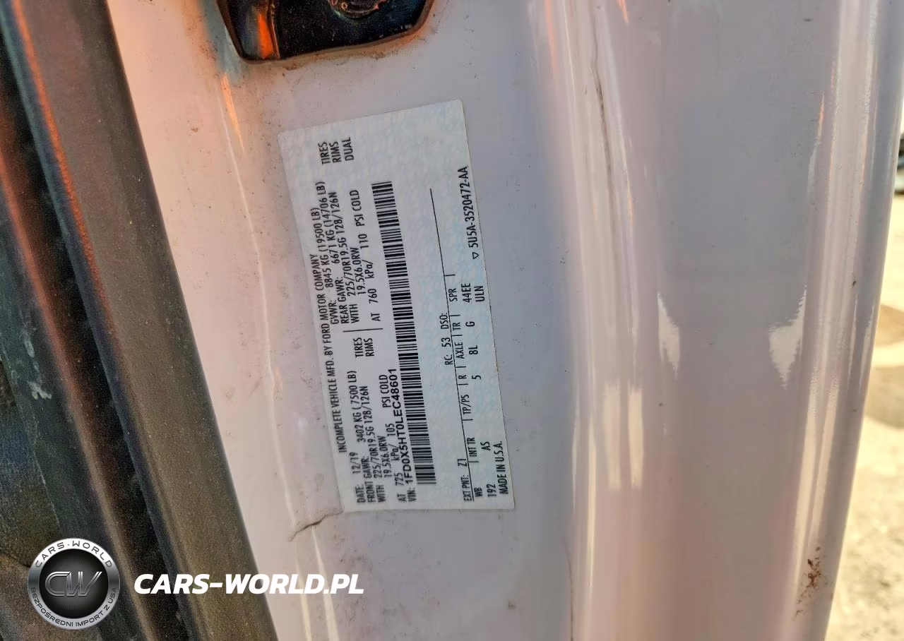 2020 Ford F550 Super Duty VIN:1FD0X5HT0LEC48601 - 12