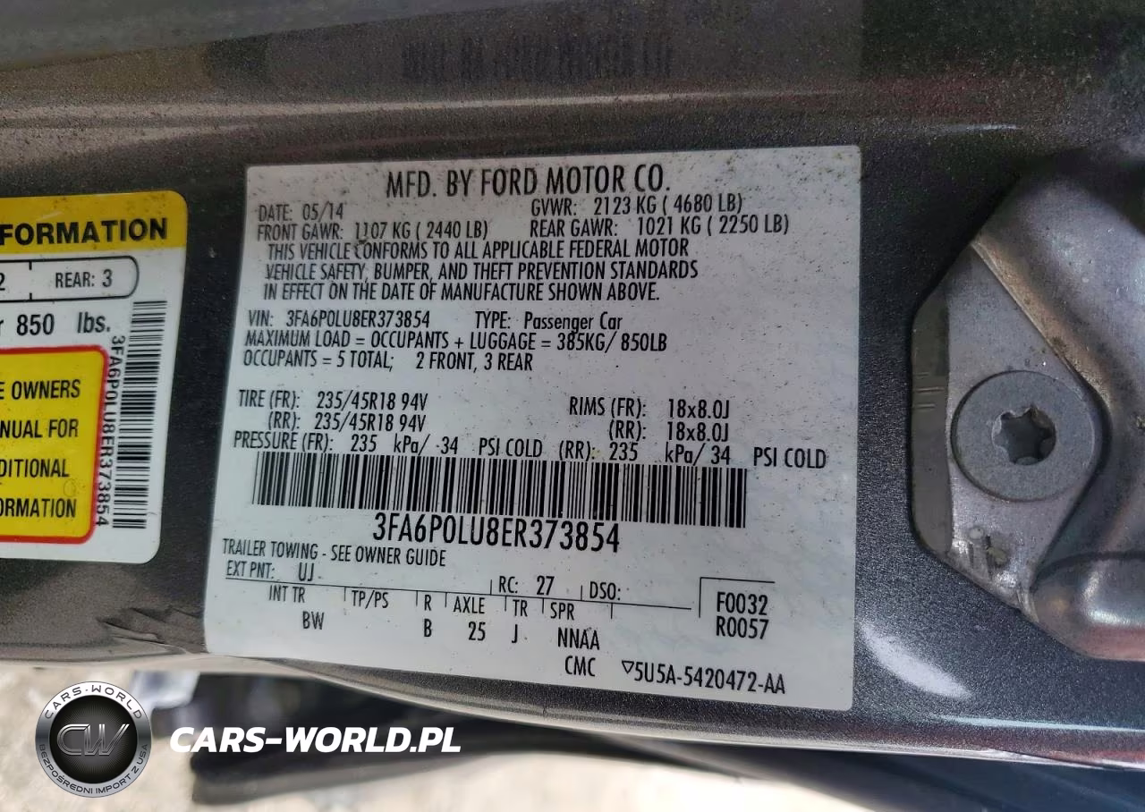2014 Ford Fusion Se Hybrid VIN:3FA6P0LU8ER373854 - 12