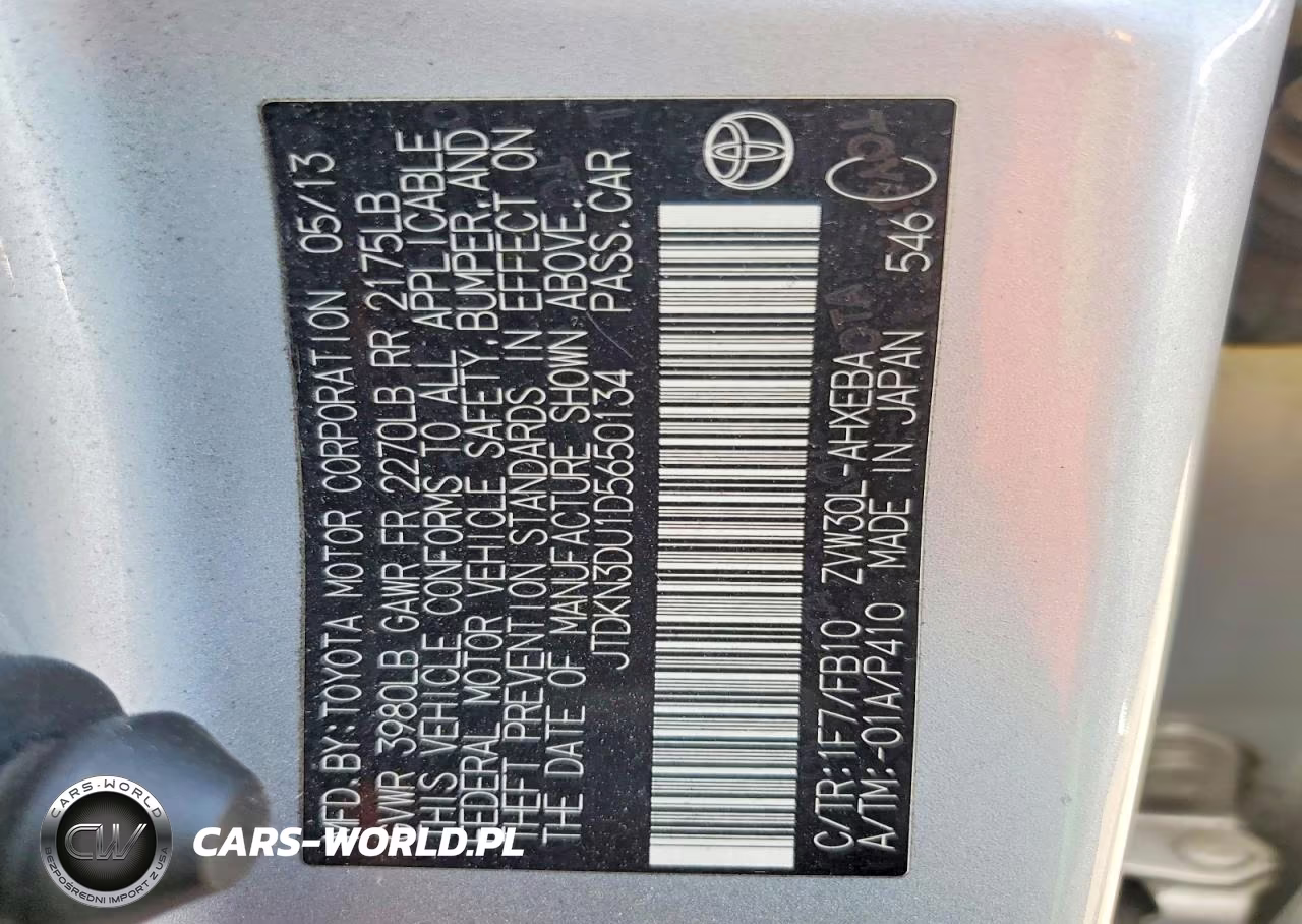 2013 Toyota Prius Three VIN:JTDKN3DU1D5650134 - 12