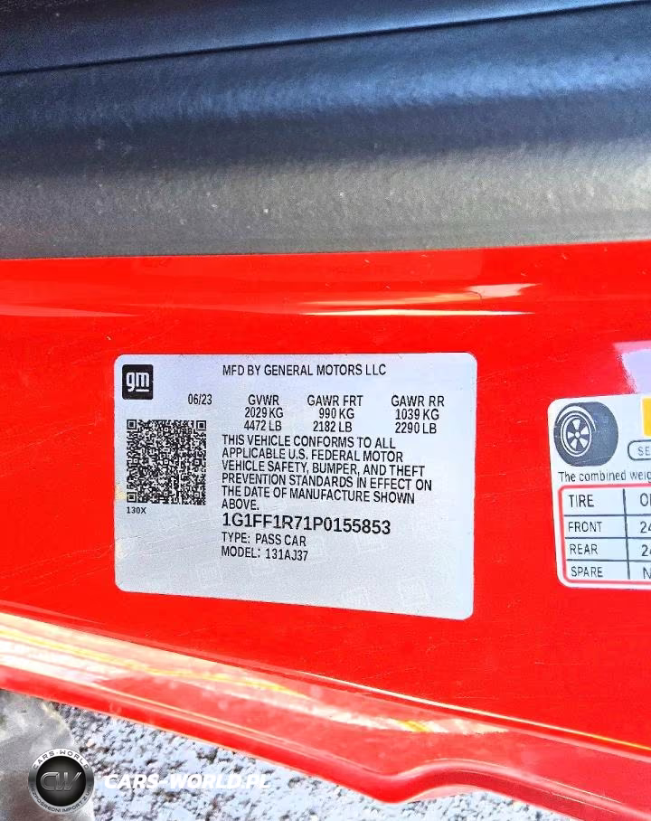 2023 Chevrolet Camaro Lt1 VIN:1G1FF1R71P0155853 - 12