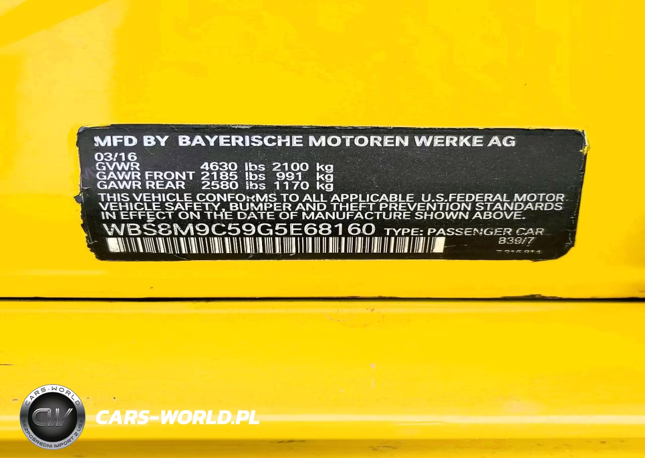2016 BMW M3 VIN:WBS8M9C59G5E68160 - 13