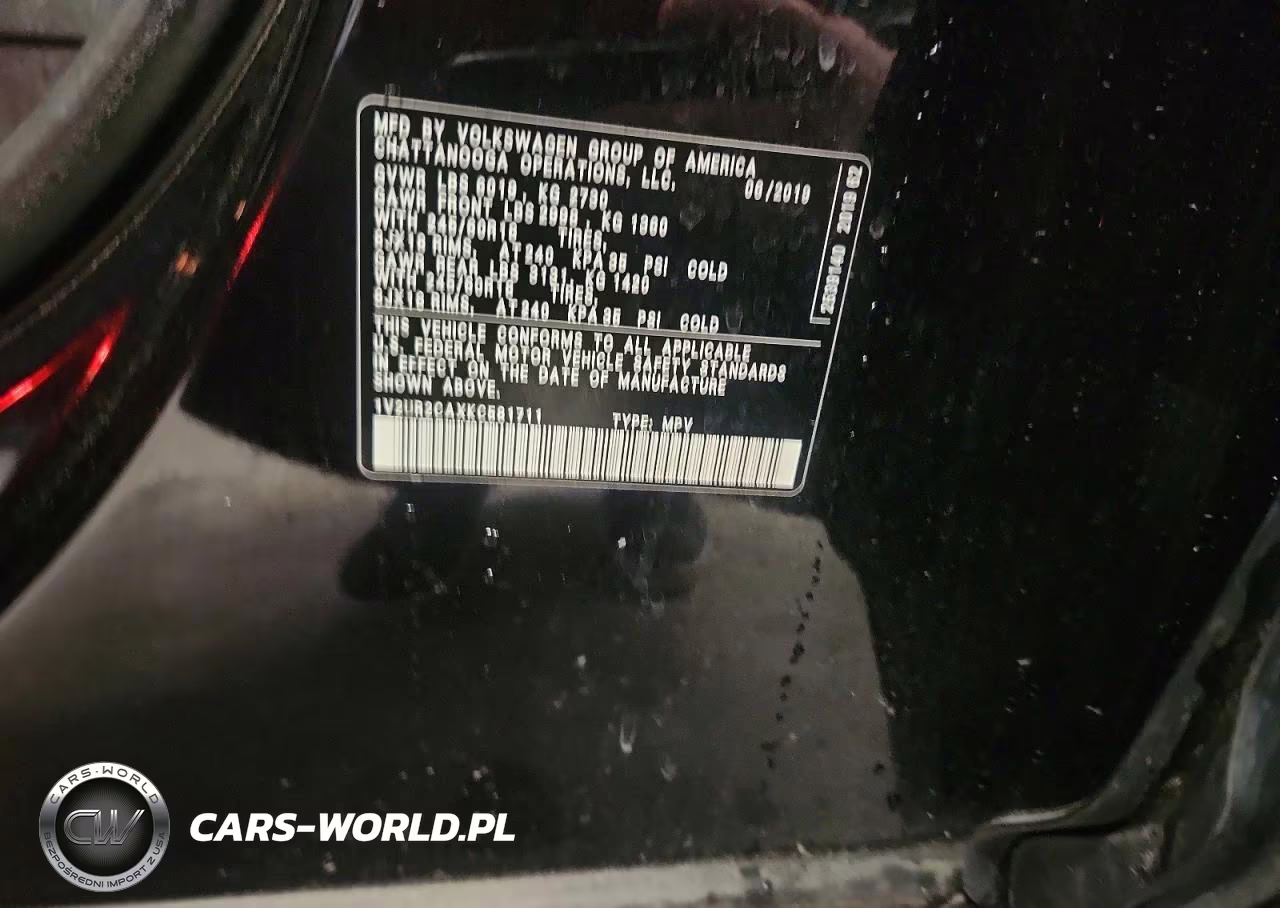 2019 Volkswagen Atlas Se VIN:1V2UR2CAXKC581711 - 13