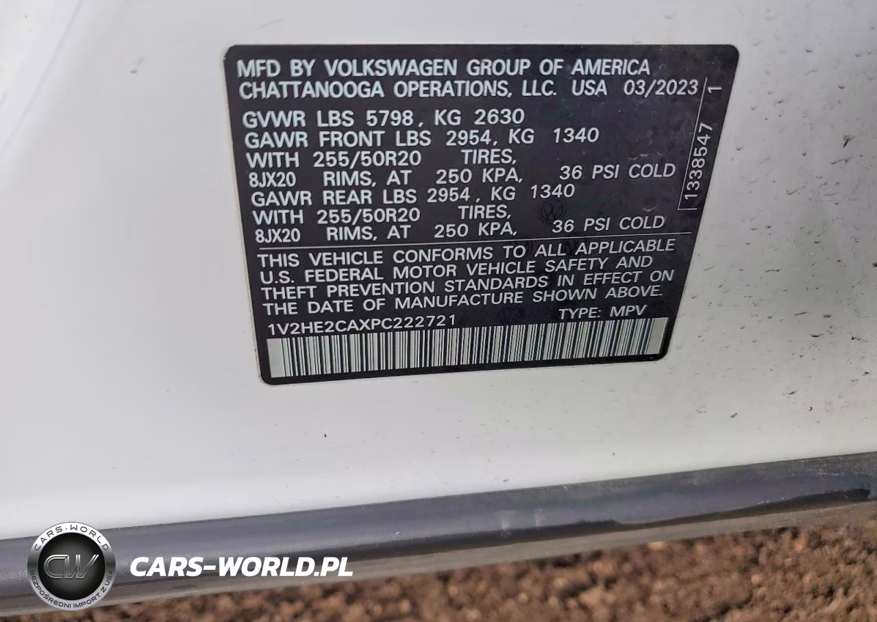 2023 Volkswagen Atlas Cross Sport Se VIN:1V2HE2CAXPC222721 - 13