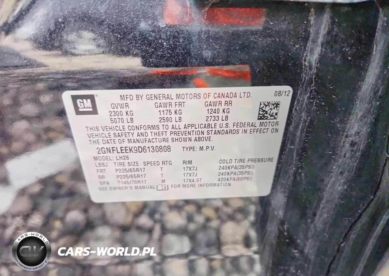 2013 Chevrolet Equinox Lt VIN:2GNFLEEK9D6130808 - 13