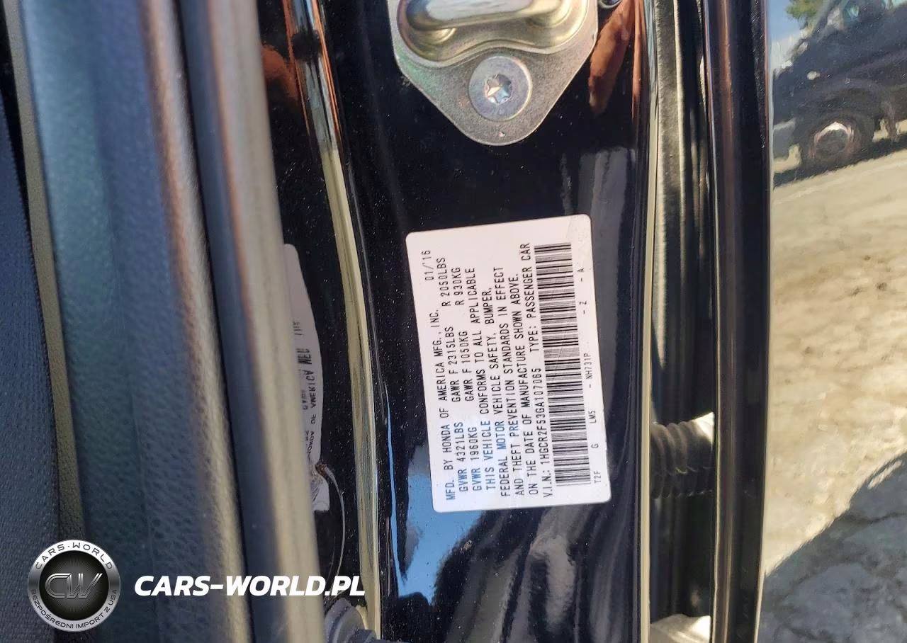 2016 Honda Accord Sport VIN:1HGCR2F53GA107065 - 12