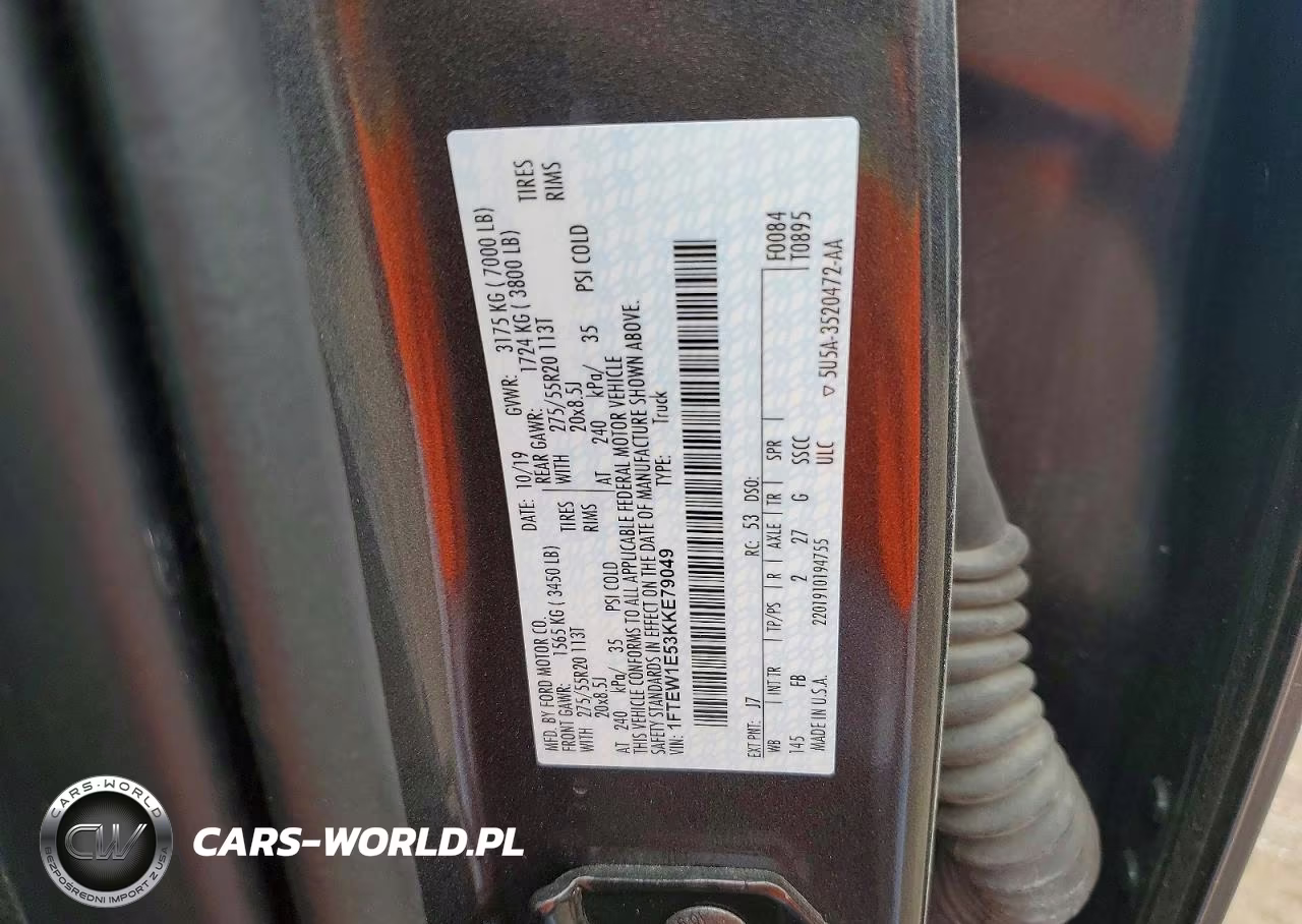 2019 Ford F150 Supercrew VIN:1FTEW1E53KKE79049 - 12