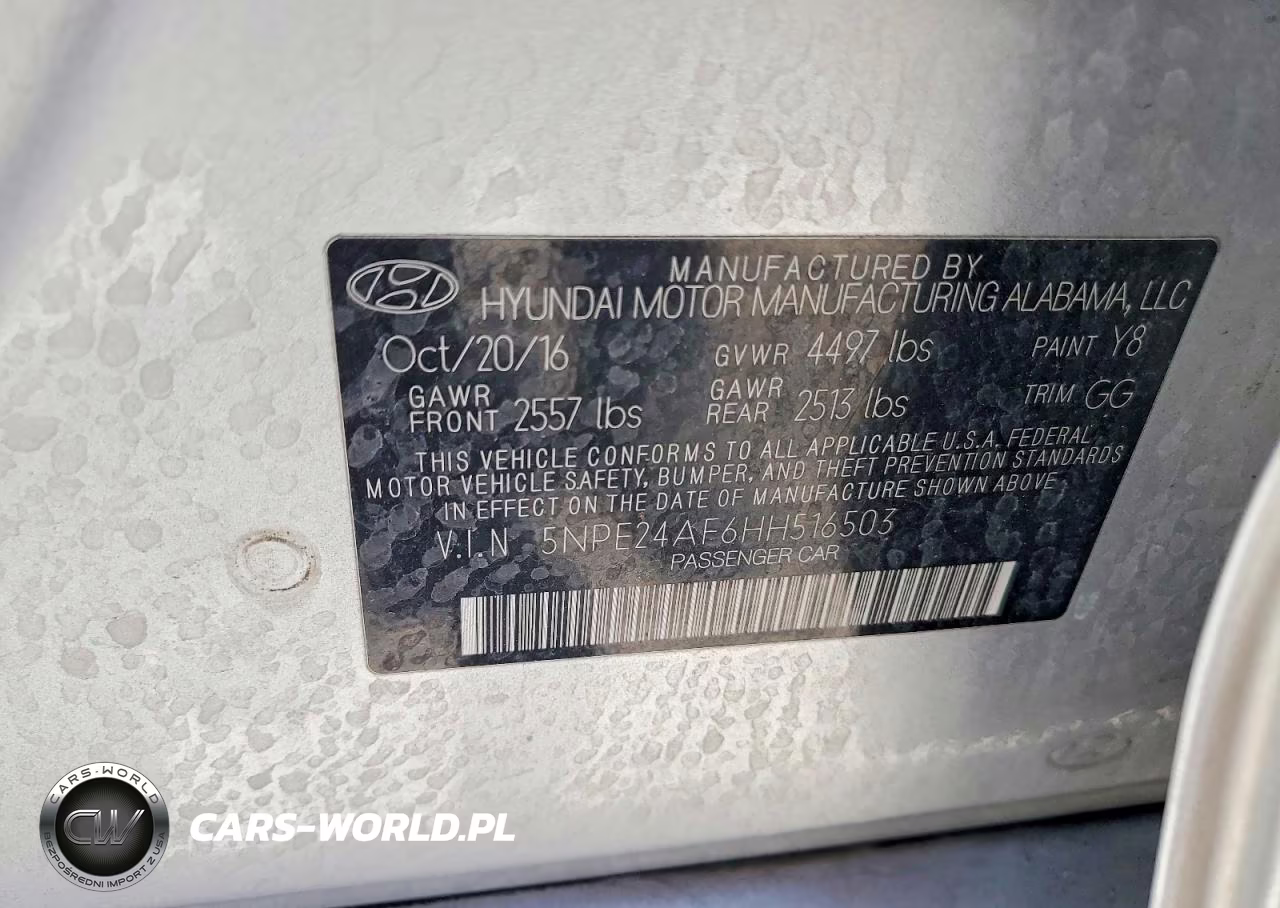 2017 Hyundai Sonata Se VIN:5NPE24AF6HH516503 - 12