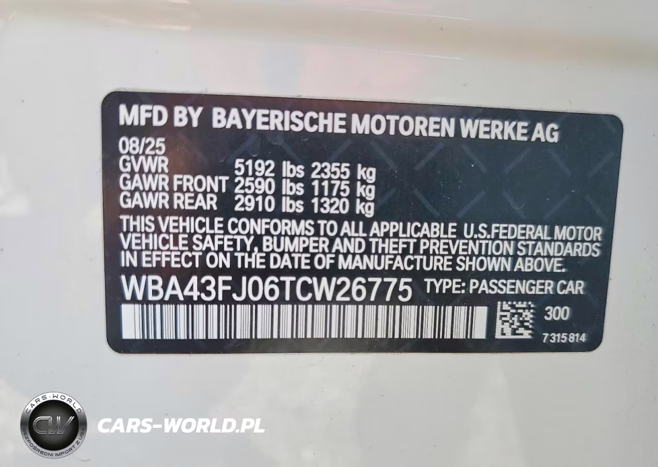 2026 BMW 530 I VIN:WBA43FJ06TCW26775 - 13